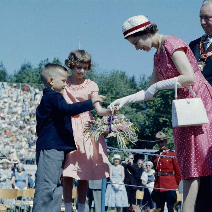 Queen Elizabeth visiting Canada